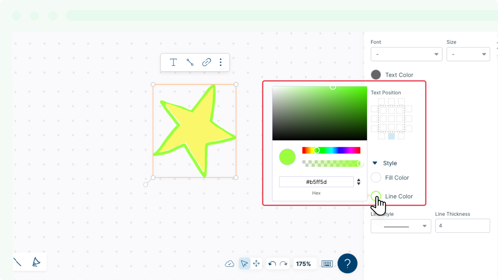 Editing Freehand Tool Color