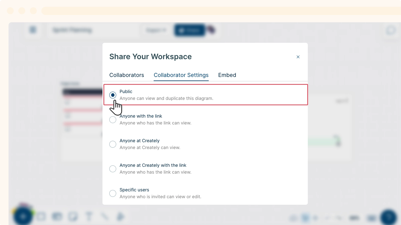 Share Workspaces with Public