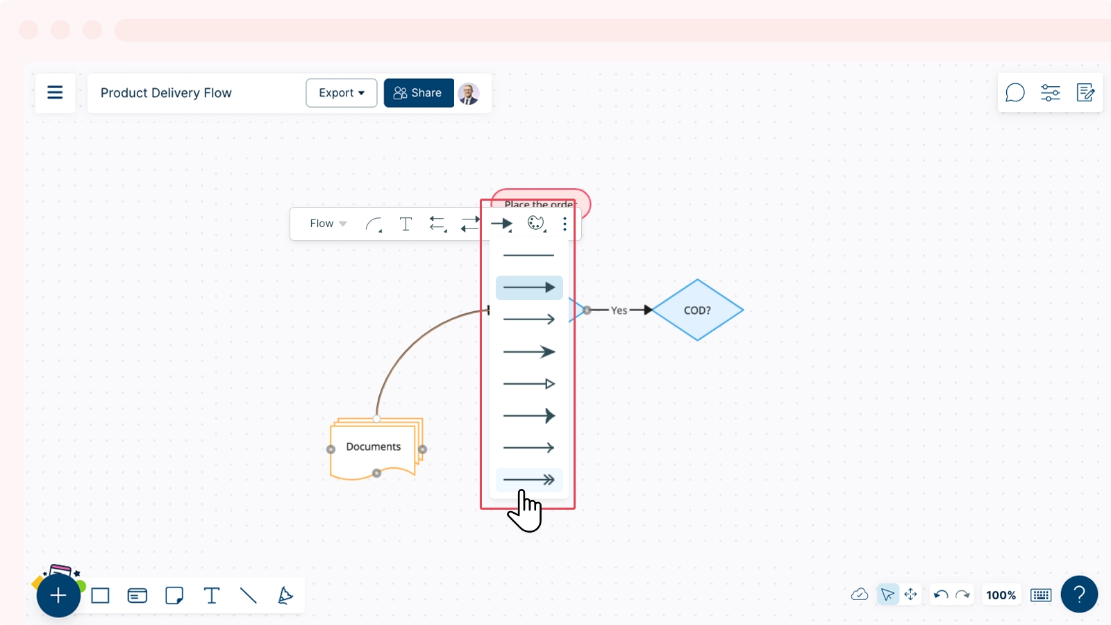 Adding Arrowheads to Line Connectors