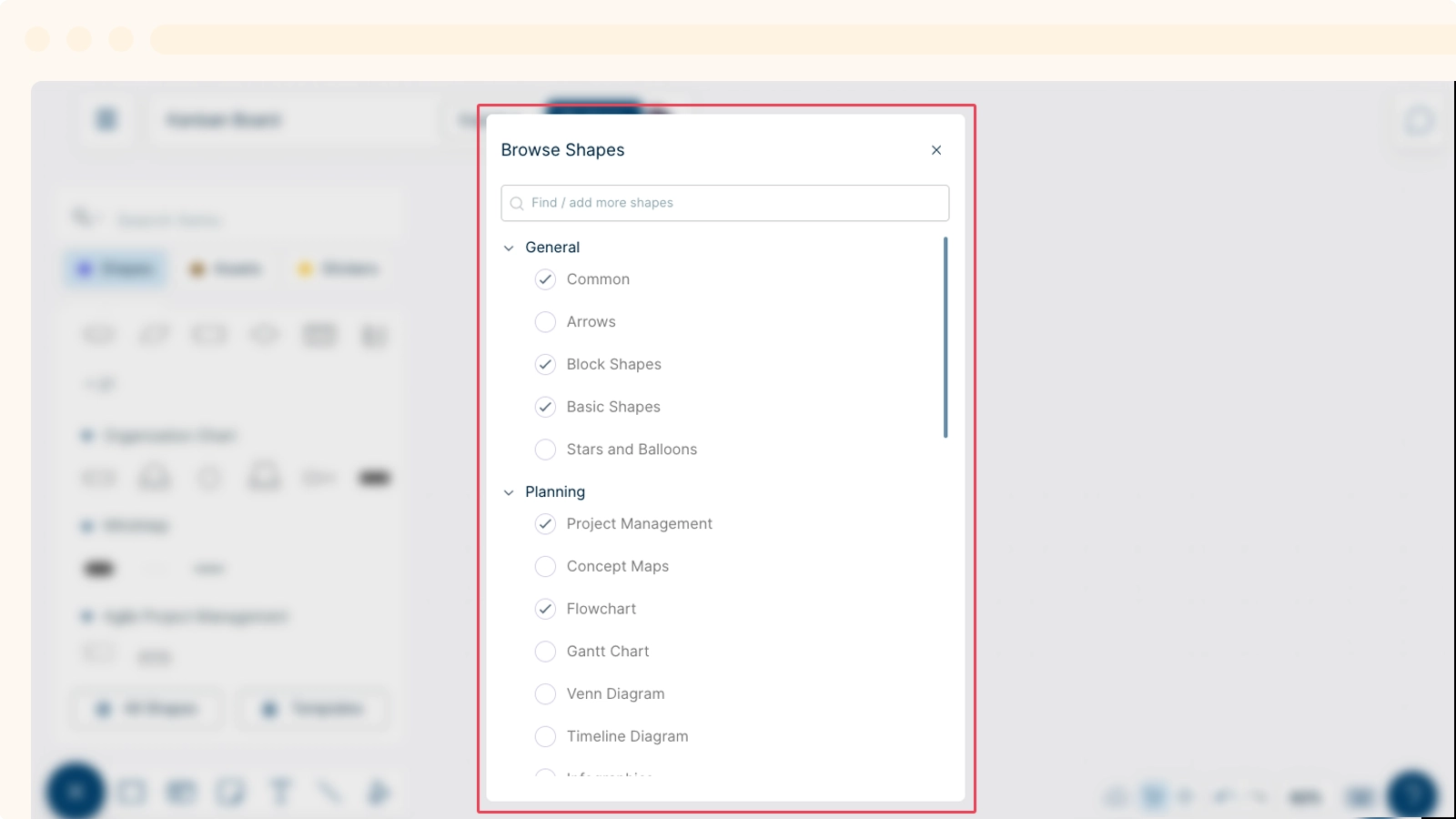 Customizing Shape Library on Creately