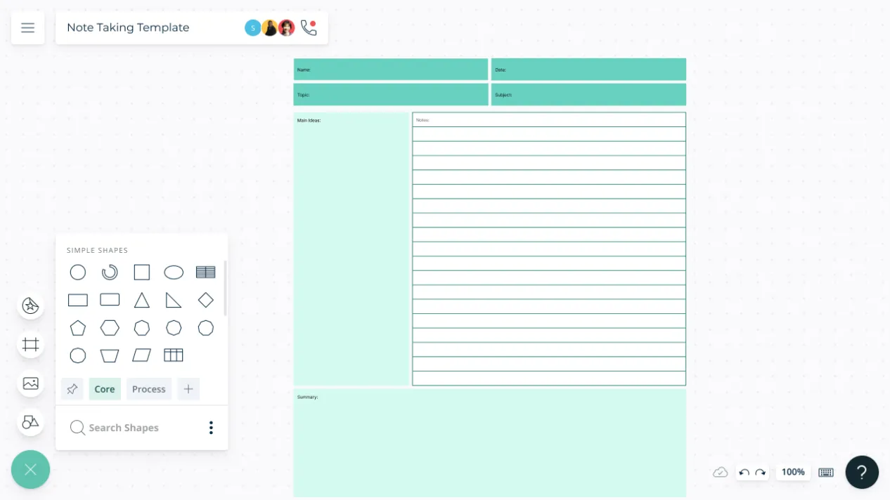 Note Taking Template | Online Note Taking