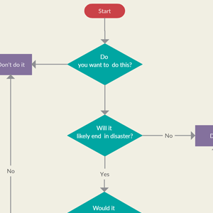 Modelo de fluxograma para a tomada de decisões